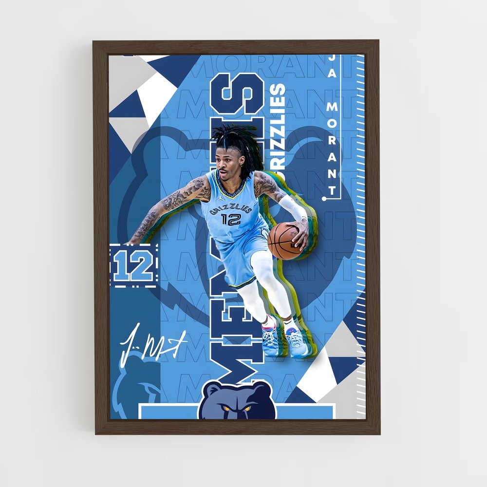 Poster Memphis grizzlies NBA – affiche Basketball (vue 5)